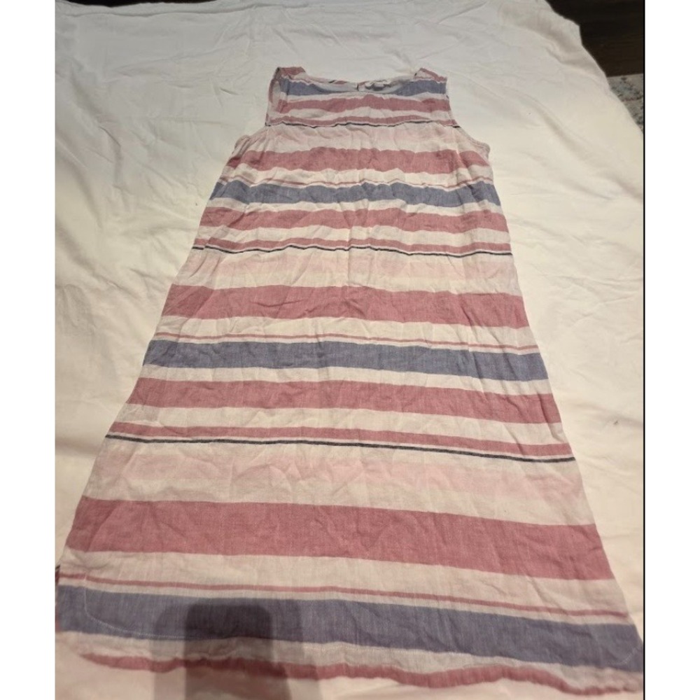 Beachlunchlounge Striped Sleeveless Shift Dress Red White Blue Small